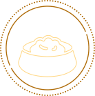 Illustration of a food bowl representing Veterinary Diets for renal conditions in cats, enhancing health and longevity.