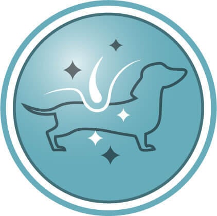 Hjälper till att hålla hundens päls vackert glansig från rot till topp